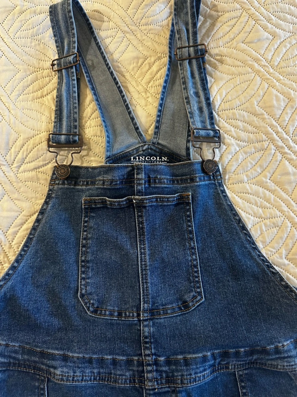 Women's Blue Denim Overalls Lincoln Outfitters size 16
